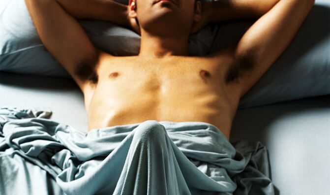 man with enlarged penis